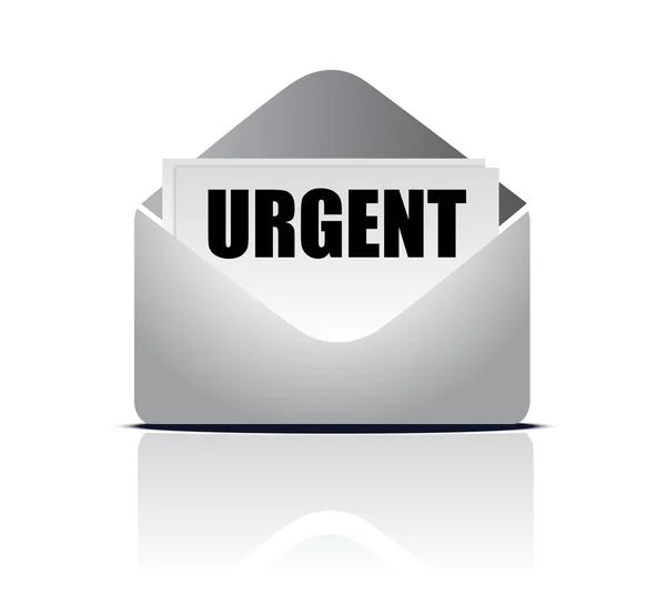 Concetto di consegna urgente con lettera di busta o posta e parola — Foto Stock