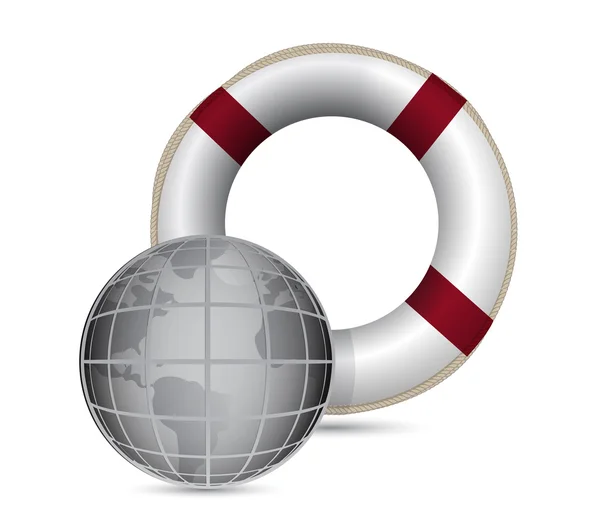 Design de ilustração Global Rescue — Fotografia de Stock
