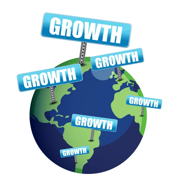 Design de ilustração globo de crescimento — Fotografia de Stock