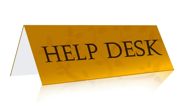 Hjälp skrivbord guld illustration design — Stockfoto