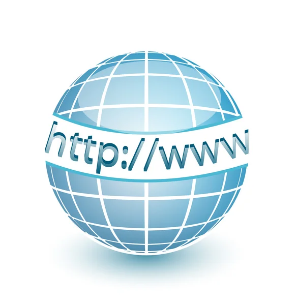 HTTP WWW internet web globe with lines — Stock Photo, Image