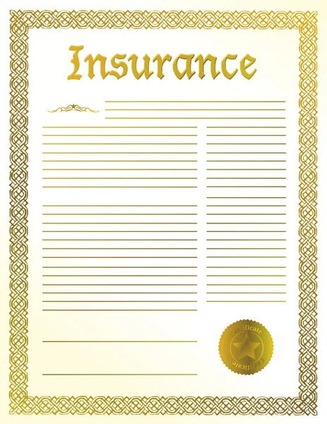 Disegno di illustrazione del documento giuridico assicurativo — Foto Stock