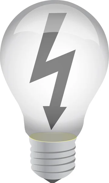 Energie - ilustrace lampě nad bílá — Stock fotografie
