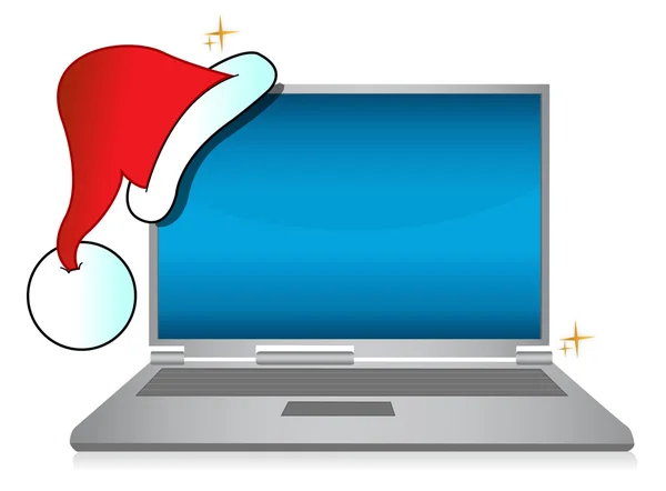 Vánoční dovolené notebook prodej ilustrace design nad bílá — Stock fotografie