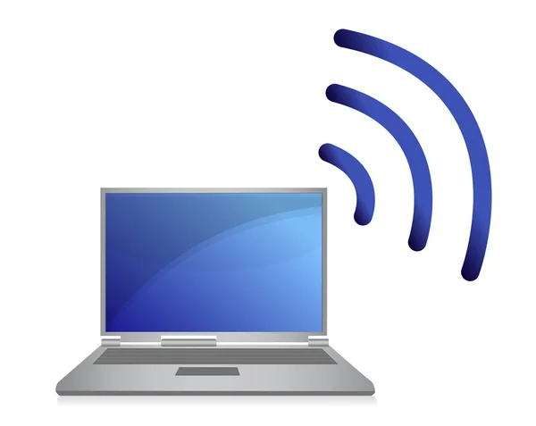 Ilustração da rede sem fio, wi-fi — Fotografia de Stock