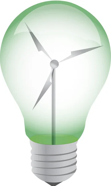 Ecological light bulb illustration design — Stock Photo, Image