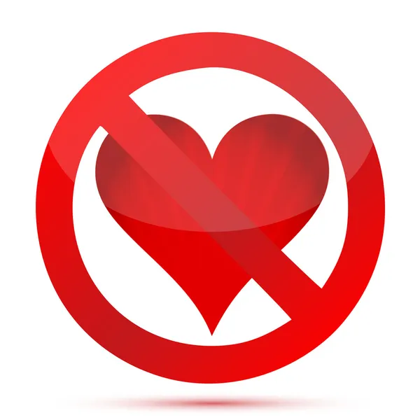 Valentine's Day Concept, Don't love sign. — Stock Photo, Image