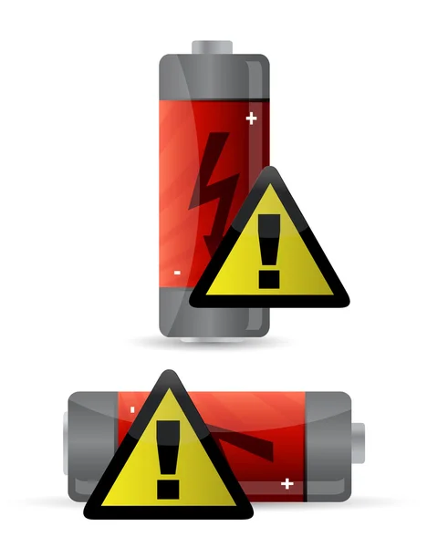 Design illustrazione icona batteria scarica — Foto Stock