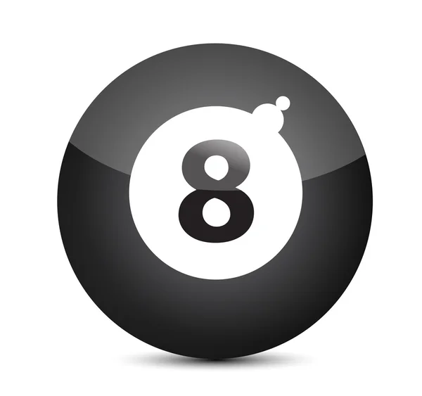 Lucky number eight ball illustration — Stock Photo, Image