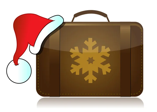 Vánoční prázdniny zavazadla koncept ilustrace design — Stock fotografie