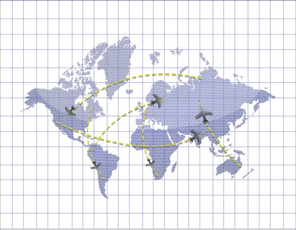 Világ közlekedési Térkép illusztráció design — Stock Fotó