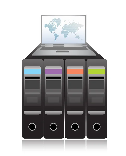 Network Server illustration design — Stockfoto