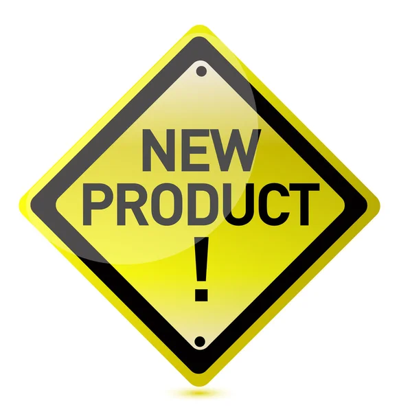 Nieuwe productteken — Stockfoto