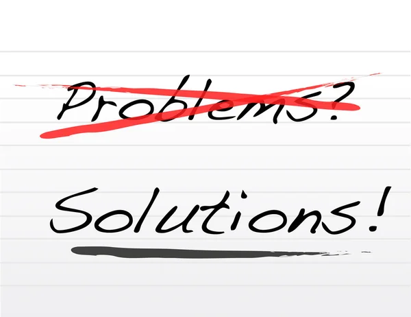 Concept van het doorhalen van het probleem en het vinden van de oplossing — Stockfoto