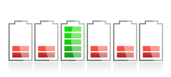 Rad av batterier illustration design — Stockfoto