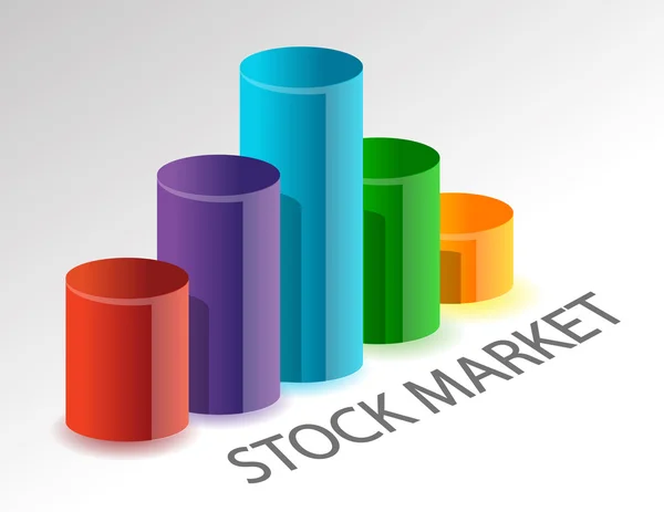 Ilustração representando o mercado de ações variável — Fotografia de Stock