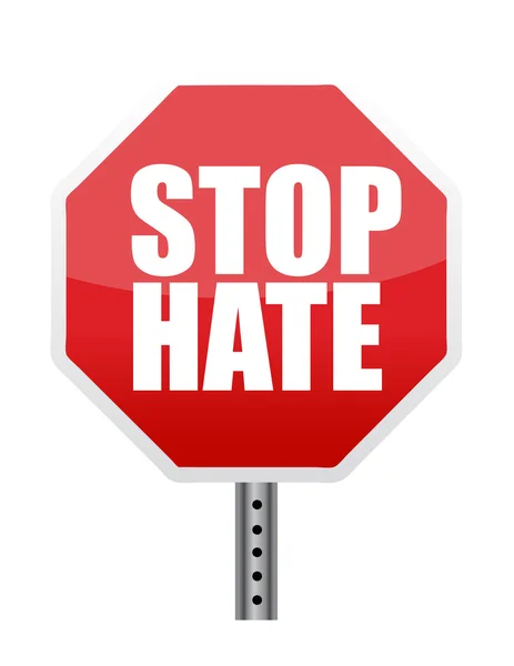 Arrêter la plaque portant la mention "stop hate" — Photo