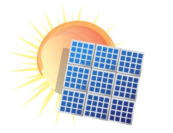Güneş paneli simgesi — Stok fotoğraf