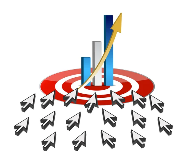 Concetto di successo online di business targeting — Foto Stock