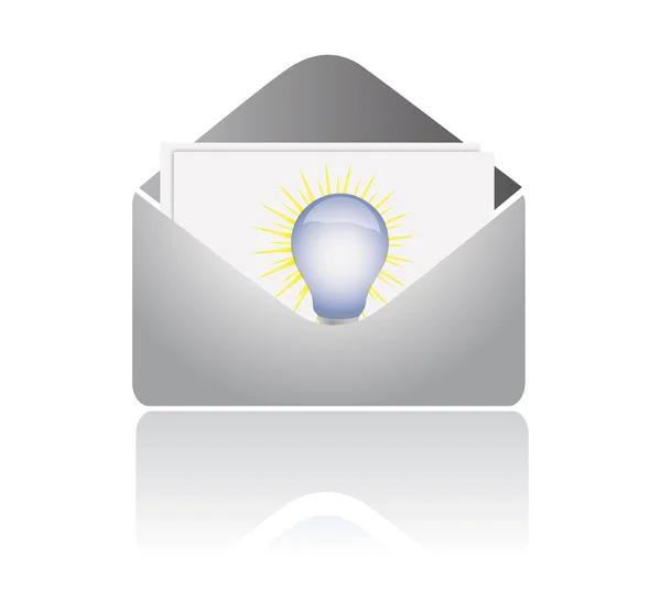 Bulb envelope illustration design — Stock Photo, Image