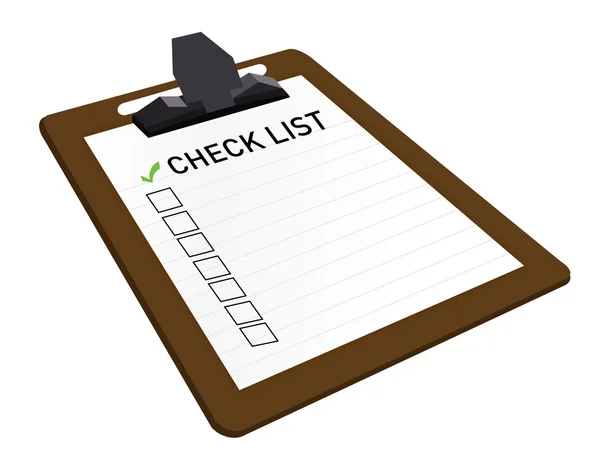 Clipboard With Check List Attached — Stock Photo, Image