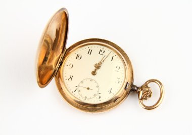 Golden pocket watch clipart