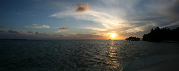 在印度洋日落 — 图库照片