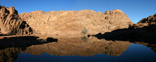 Wonderful lake in the desert of Sinai
