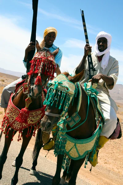 Jinetes marroquíes — Foto de Stock