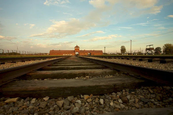 Campo de concentración de Auschwitz-Birkenau — Foto de Stock