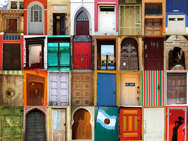 Κόσμο πόρτες — Φωτογραφία Αρχείου