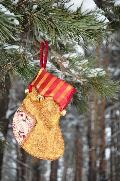 Рождественские чулки, для подарков — стоковое фото