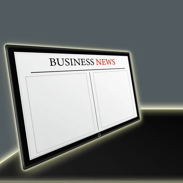 Obchodní novinky, tablet PC — Stock fotografie