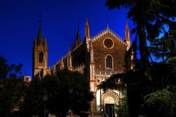 Igreja paroquial, nascer do sol, Madrid, HDR — Fotografia de Stock