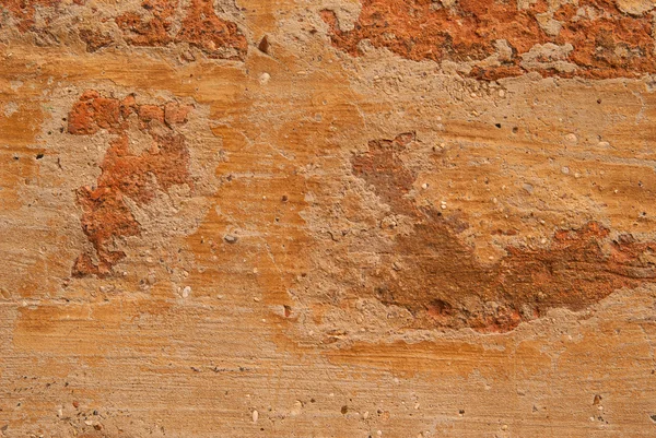 Старая кирпичная коричневая стена крупным планом — стоковое фото