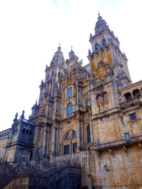 Cathedral of St. James in Santiago de Compostela in Spain clipart