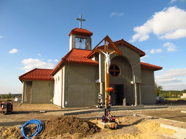 BUILDING CATHOLIC CHAPEL IN DYRDY — Stock Photo, Image