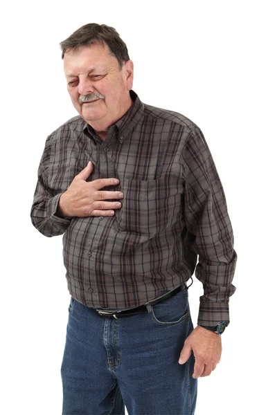 Severe chest pain — Stock Photo, Image