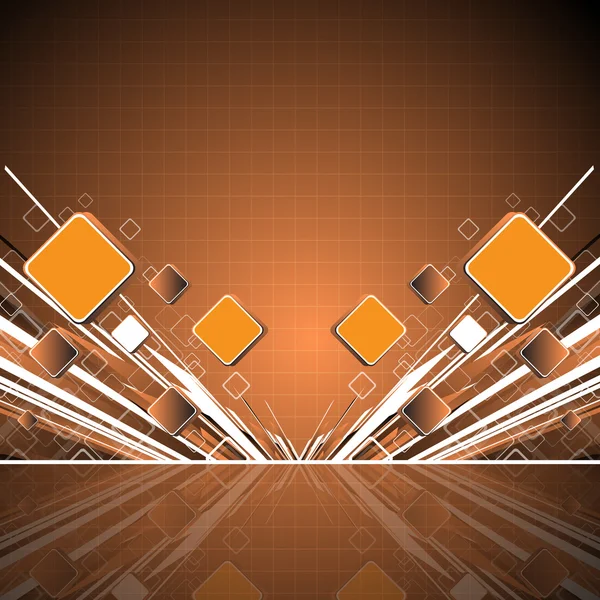 Abstrato laranja fundo quadrado — Vetor de Stock