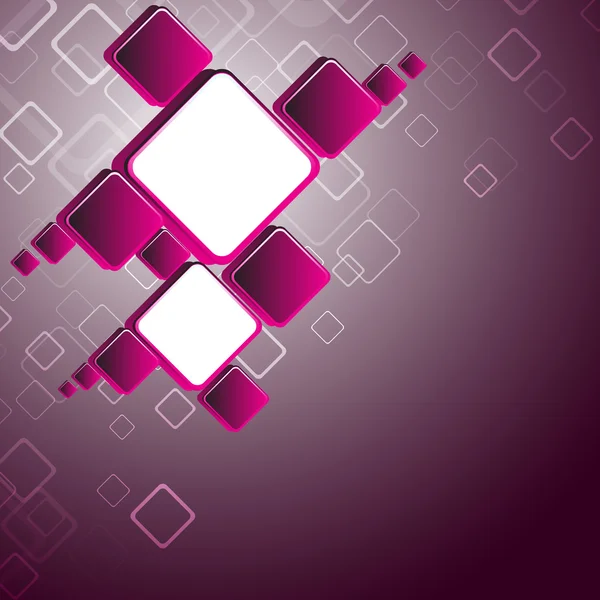 抽象的なピンクの正方形の背景 — ストックベクタ