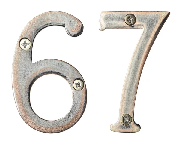 Metal numbers — Stock Photo, Image