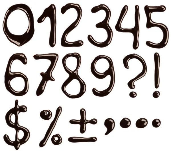 Chocolate numbers — Stock Photo, Image