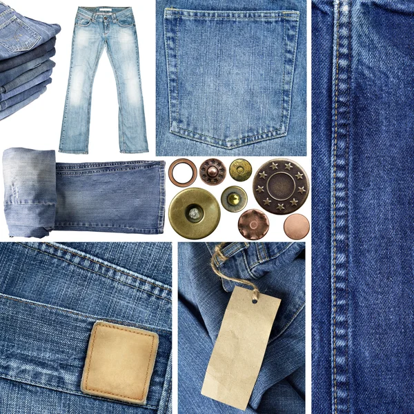 Jeans-Collage — Stockfoto