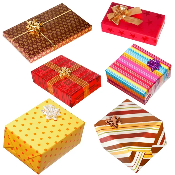 Various gifts on white — Stock Photo, Image