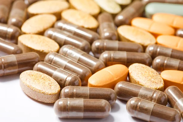 stock image Medicinal pills piled up a bunch