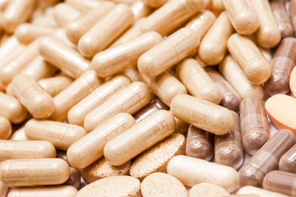Medicinal pills piled up a bunch — Stock Photo, Image