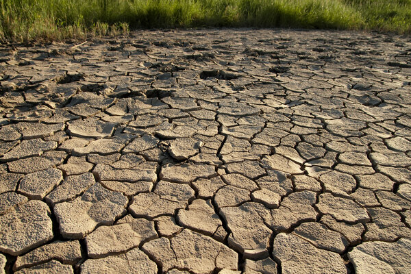 Трещина в безжизненной почве
