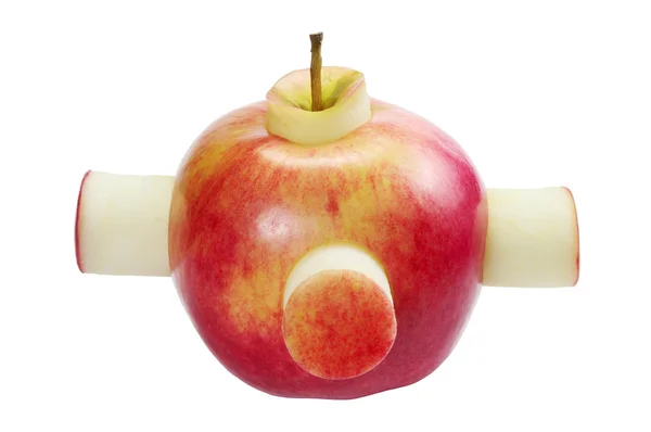 Geschnittener roter Apfel — Stockfoto