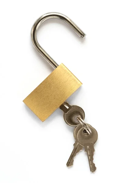 Lucchetto e chiavi — Foto Stock