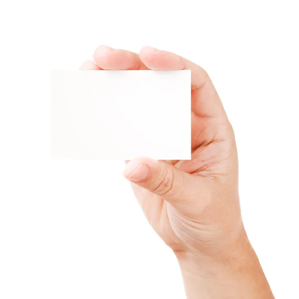 손과 빈 카드kéz- és üres kártya — Stock Fotó